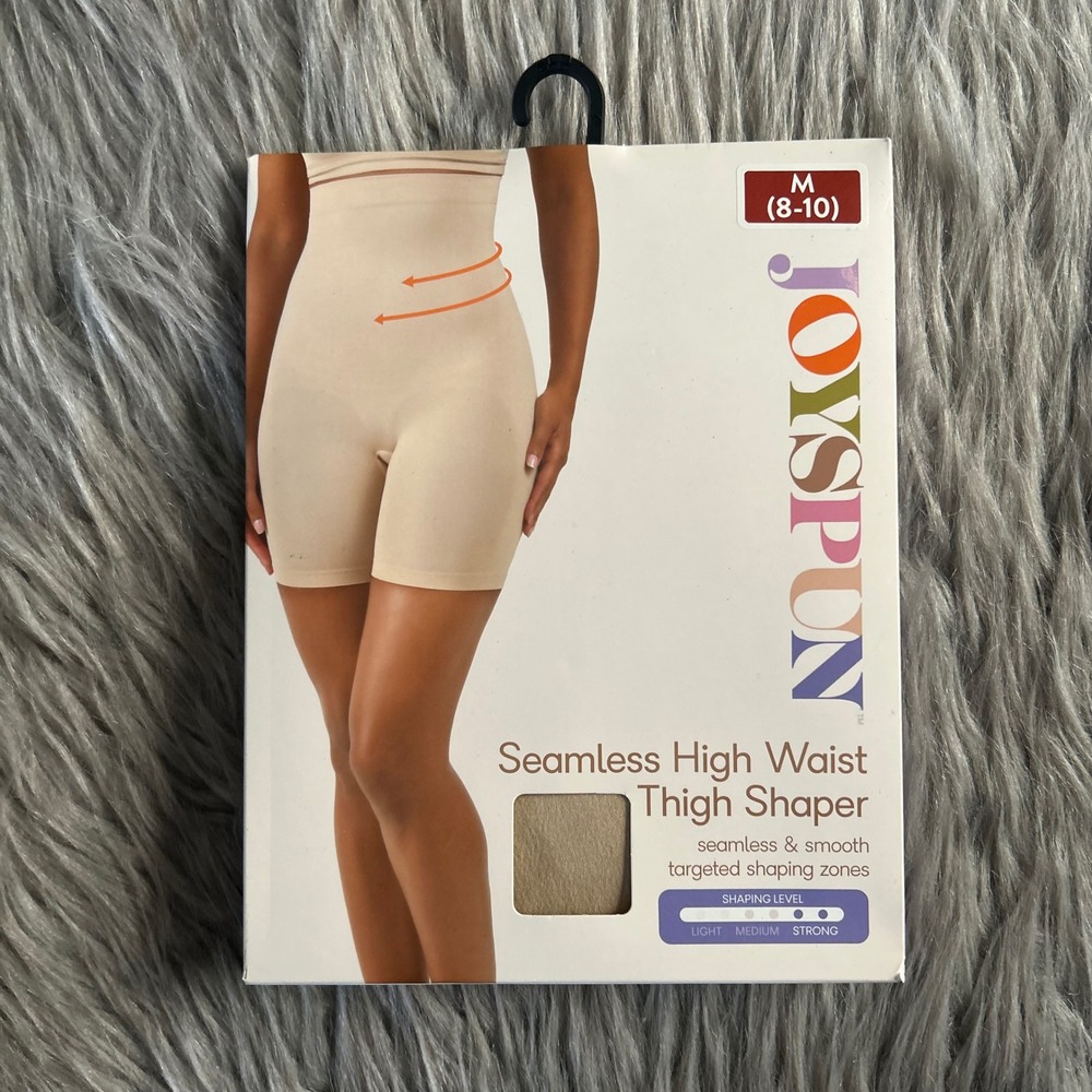 Joyspun Seamless High Waist‎ Thigh Shaper Womens Size Medium 8-10 Tan Shapewear